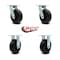 Service Caster 1054L5 FG1054L50000 1054L4 FG1054L40000 Rubbermaid Hopper Replacement Caster Kit, 4PK RUB-SCC-30CS620-POR-2-R620-2 - alternate 3
